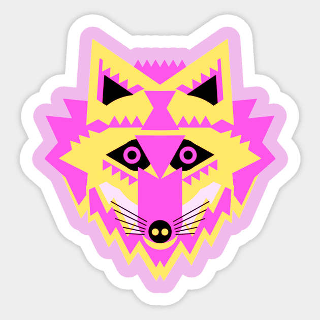 Pink Fabulous Fox Sticker by AnimalMagic